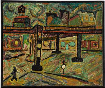 BEAUFORD DELANEY (1901 - 1979) Untitled (Greenwich Village Street, New York.)